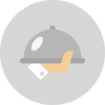 Serving tray in hand vector illustration Illustrazione stock