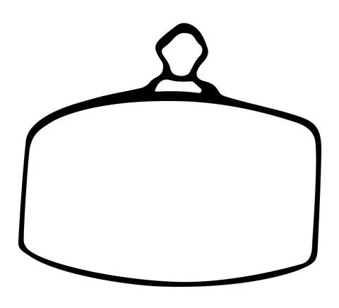 Serving tray with lid hand drawn vector isolated on white background. Stock Illustration