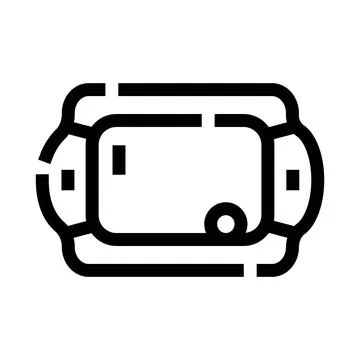 Serving tray or platter line art icon Stock Illustration