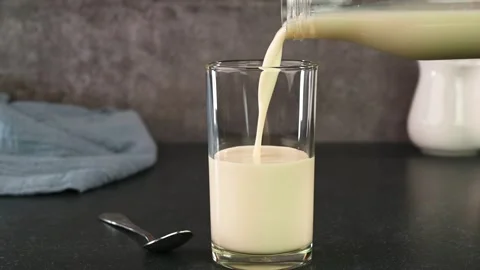 Serving vanilla milkshake Stock Footage 308315589