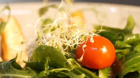 Serving of vegetable salad Stock Footage 99438082