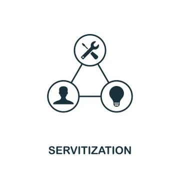 Servitization icon. Thin line style industry 4.0 icons collection. UI and UX Stock Illustration