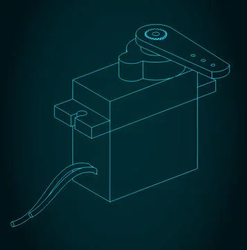 Servo motor Illustrazione stock