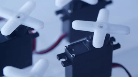 Servo Motors Array Video stock 304527196