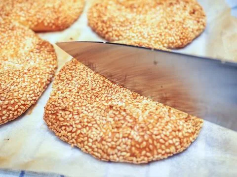 Sesame bread Stock Photos