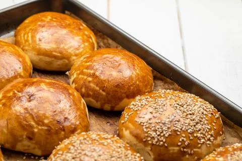 Sesame bread  Stock Photos