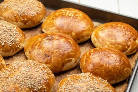 Sesame bread  Stock Photos