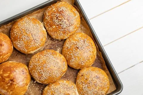 Sesame bread  Stock Photos