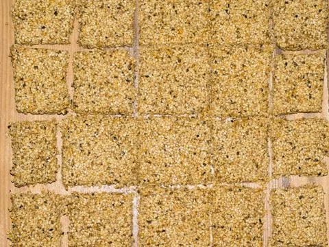 Sesame candy cubes, Stock Photos