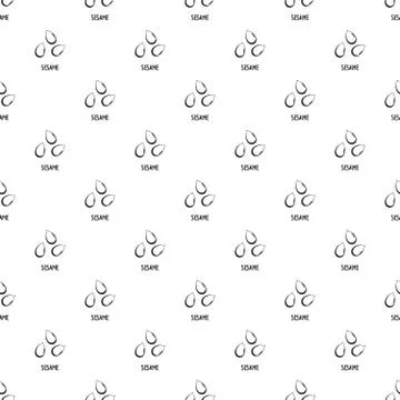Sesame pattern seamless vector 스톡 일러스트