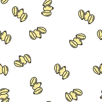 Sesame seed vector seamless pattern Ilustração Stock