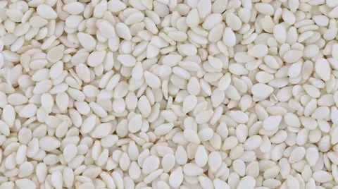 Sesame seeds close up. Loop rotation Stock Footage 64483025