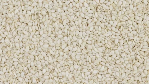 Sesame seeds close up. Loop rotation. Stock Footage 82733111