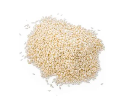 Sesame seeds isolated on white background top view Stock Photos