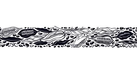 Sesame strip seamless pattern Vector graphic plant イラスト素材