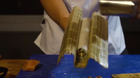 Sesame on a sushi roll Stock Footage 66791856
