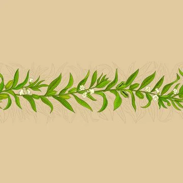 Sesame vector pattern Illustrazione stock