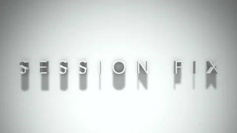 Session fix 3D title animation with shadows on a white background Stock Footage 297516284