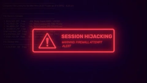 Session Hijacking Sign Attention-Grabbing Video Stock Footage 343335720