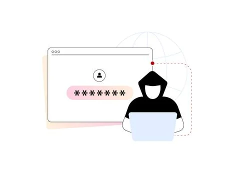 Session hijacking tcp attack cookie security spoofing as intruders exploit Stock Illustration