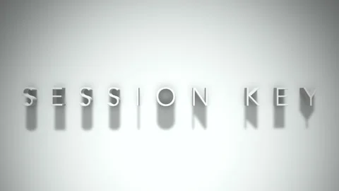 Session key 3D title animation with shadows on a white background Stock-Footage 297517392