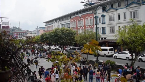 Session Road Baguio City Stock Footage 126224925
