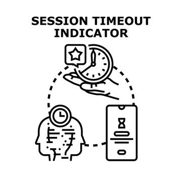 Session timeout indicator concept vector illustration Stock Illustration