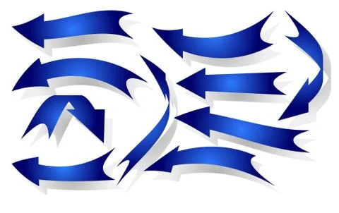 Set of 10 vector arrows Stock Illustration