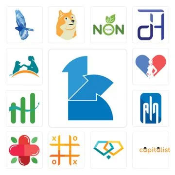 Set of 111, capitalist, jewlery, tic tac toe, farmacy, ain, continuous improv Ilustração Stock Gratuita