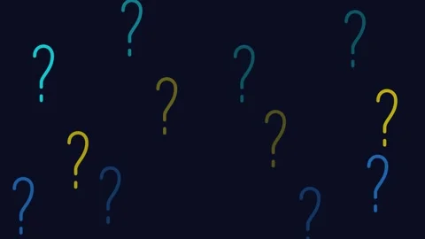 Set of 12 Glowing Question Mark Icons on Dark Background Vector Illustration Vídeos de archivo 339394061