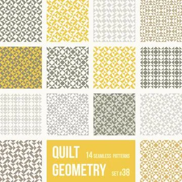 Set of 12 tiles with geometric patterns Stock Illustration