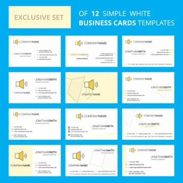 Set of 12 Volume  Creative Busienss Card Template. Editable Creative logo and イラスト素材