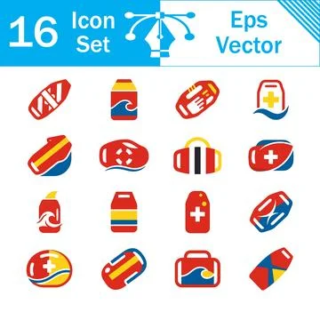 Set of 16 colorful vector icons featuring medicine pills and health capsules Stock Illustration