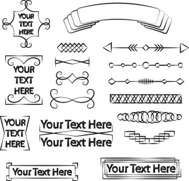 Set of 16 design elements Stock Illustration