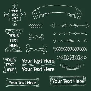 Set of 16 design elements Stock Illustration