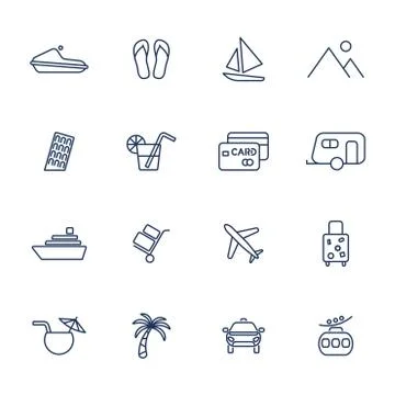 Set with 16 icons for mobile app, sites, mobile, software Stock-Illustration