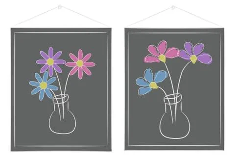 Set of 2 pictures Stock Illustration