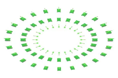 A set of 24 tanks from different angles. Stock Illustration