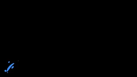 Set of 2D blue water effects on a black background. Video stock 314053445