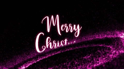 Set of 3 Animated Christmas Title Messages Revealed by Glitter Particles Stock Footage 143699138