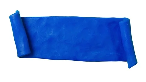 Set of 3 Clay Ribbons. Alpha matte. 4K Stock Footage 72805310