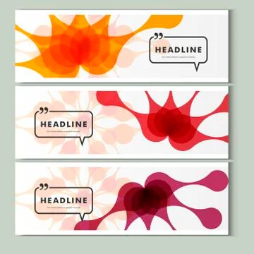 Set of 3 covers with abstract patterns Stock Illustration