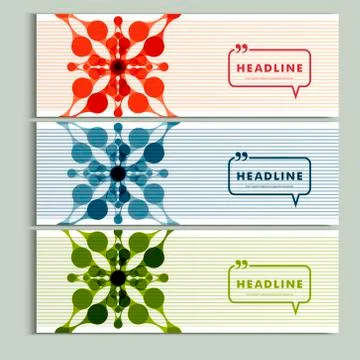 Set of 3 covers with abstract patterns Stock Illustration