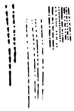 Set of 3 elements grunge vector brushes, background element, ink strokes. Design Stock Illustration
