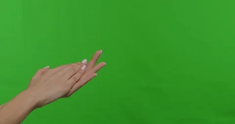 Set of 3 female clapping hands, chroma k... | Stock Video | Pond5