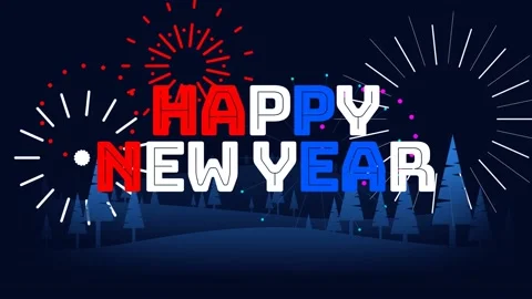 Set of 3 Illustrated New Year 2021 Title Message Animations Stock Footage 143699110
