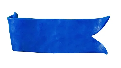 Set of 3 Plasticine Ribbons. Alpha matte. 4K Stock Footage 72805311