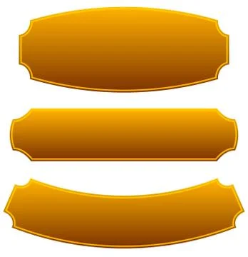Set of 3 rectangular plaque, banner backgrounds Stock Illustration