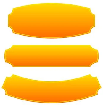 Set of 3 rectangular plaque, banner backgrounds Stock Illustration