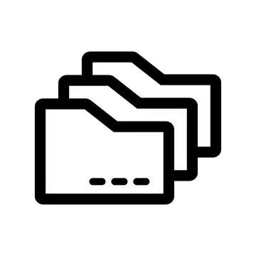 Set of 3 simple folder icons. Vector. イラスト素材